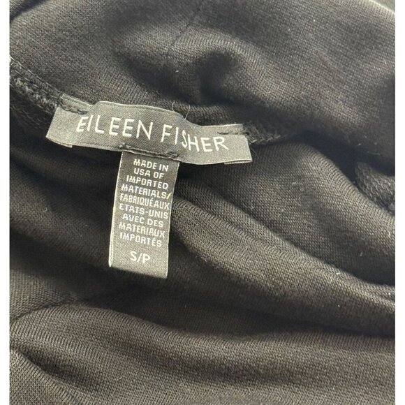 Eileen Fisher System Black High Neck Long Sleeve Tunic Top Soft Versatile Size S - Picture 4 of 6